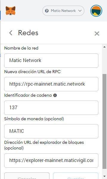 configuración rpc polygon