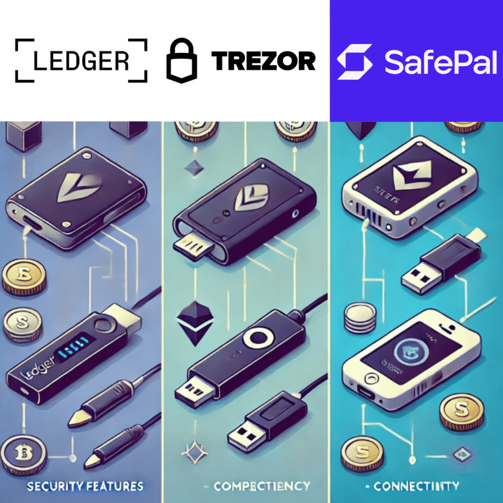 comparativa ledger trezor safepal